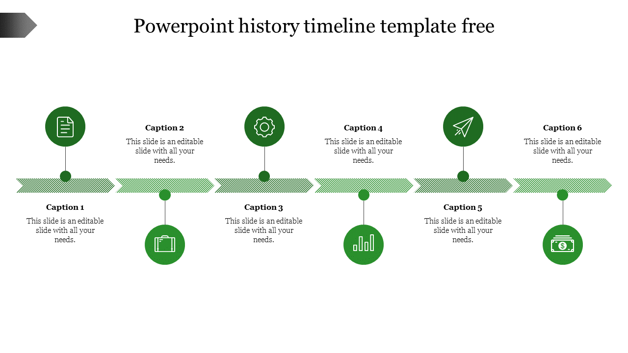 powerpoint history timeline template free-6-Green
